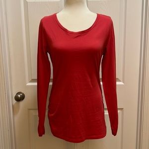 Garnet Hill Prima cotton ruched side tee szM